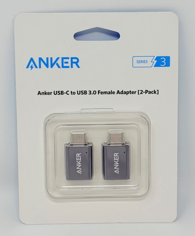 Anker USB-C to USB 3.0 Female Adapter 2-Pack High Speed Data MacBook iPad B8731