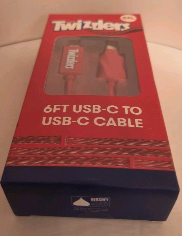Twizzlers Candy Novelty Themed 6 ft Phone Charger USB-C to USB-C Cable gallery