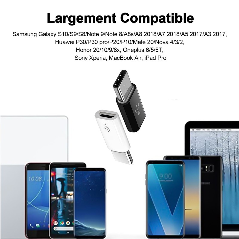 20 Pack Size V8 To Type-c Adapter Plug Adaptor Cell Phone Accessorie Adapter gallery