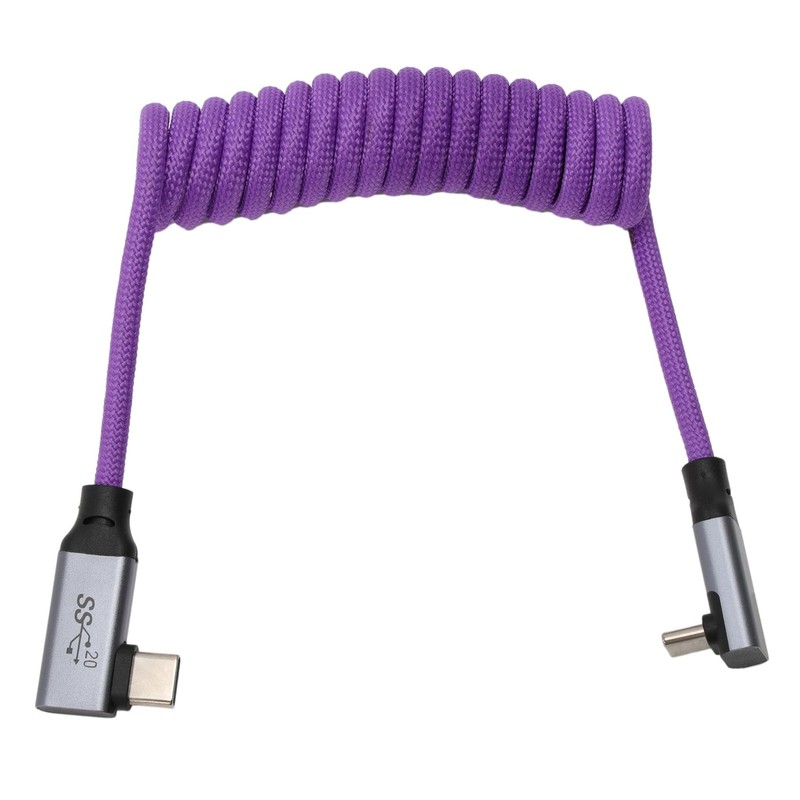 USB Type-C 90 Degree Cable, USB3.2 4K 20Gbps 100W 9V3A 20V5A for Sony A7IV FX... gallery