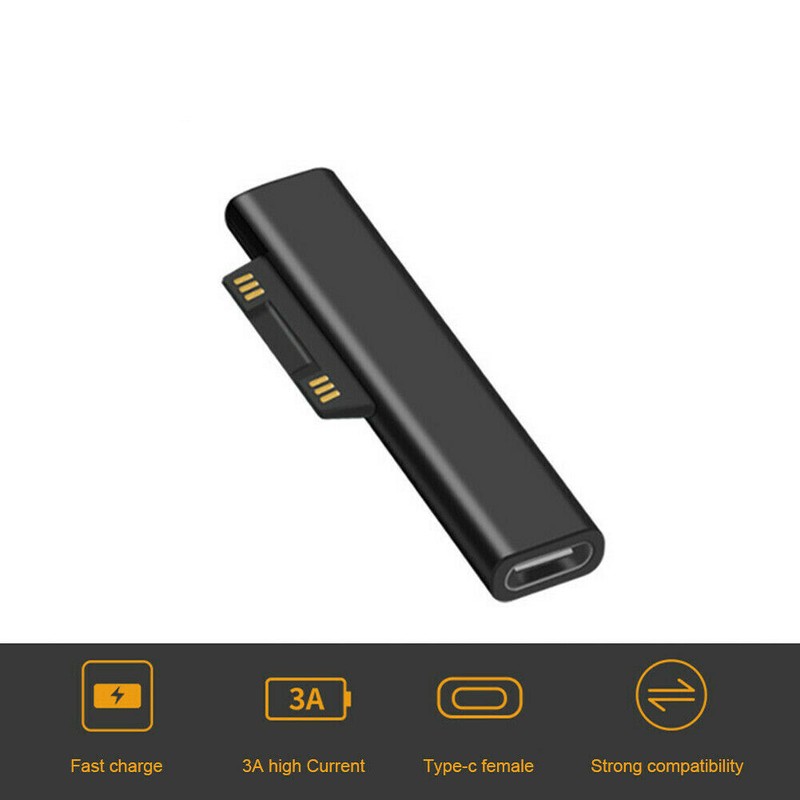 Type-C USB-C for Microsoft Surface Pro 3 4 5 6 Tablet Charger Adapter Female A+