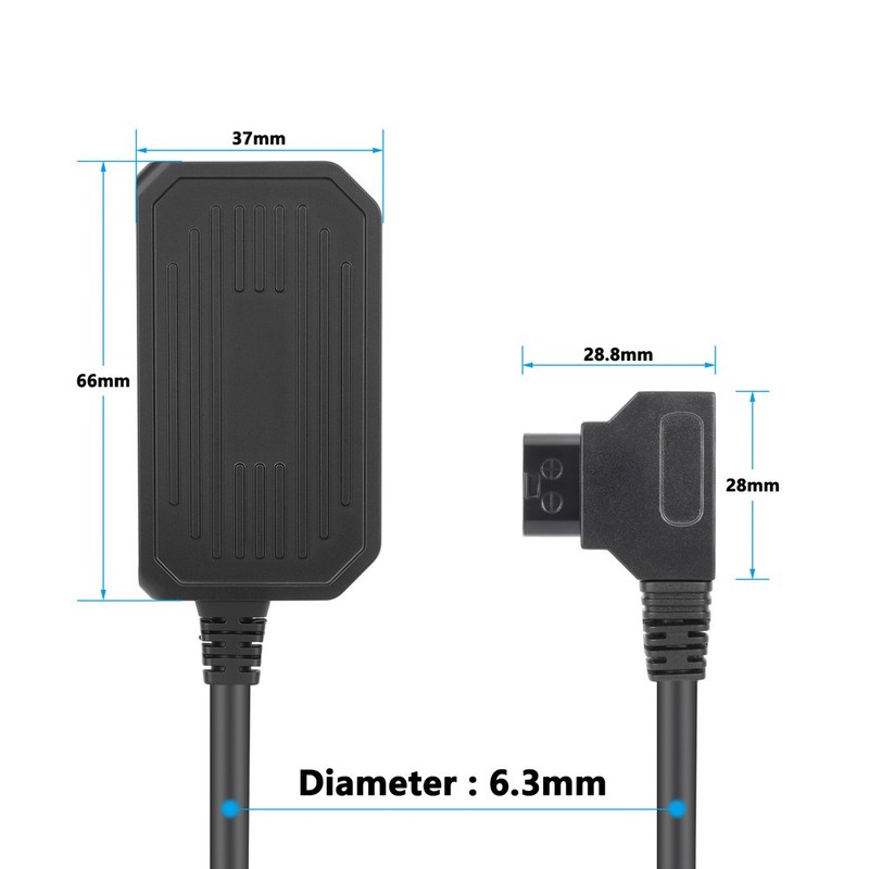 CAMVATE D-Tap to USB-C PD Bidirectional Charging Adapter Cable gallery