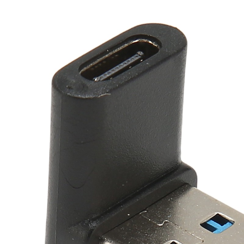 1 Right Angle USB C To USB A Adapter Slim Design For Laptop & PC