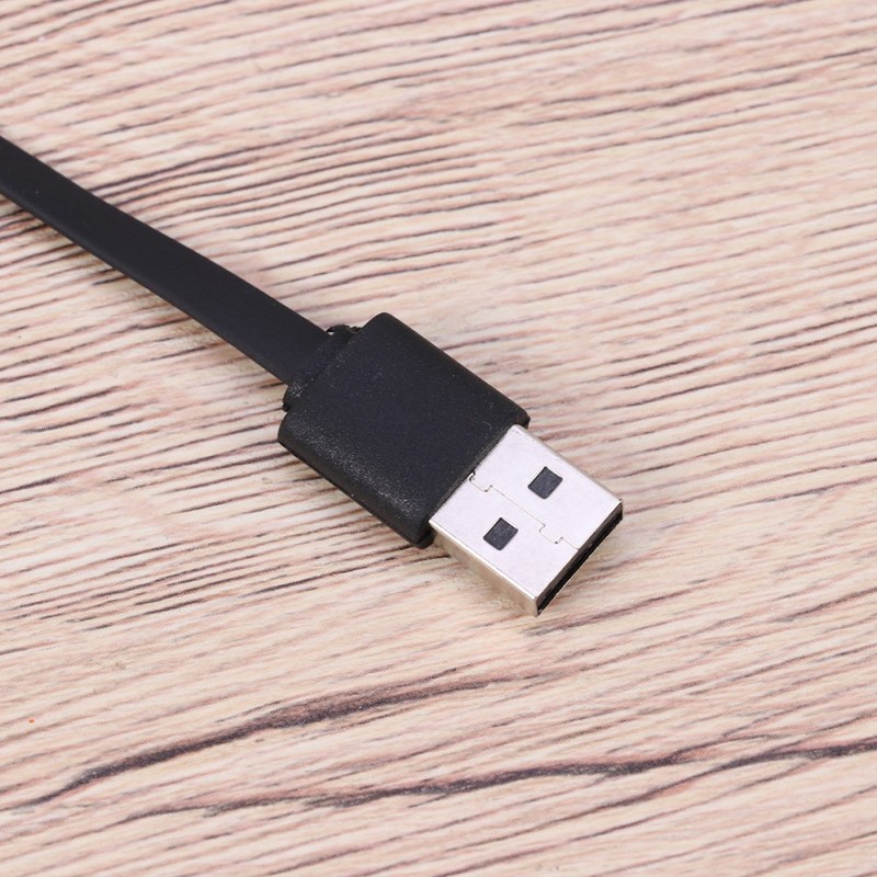 USB Charger Cable for Smartwatch Compatible with Mi Band 3 Black Flat Tpe Cord gallery