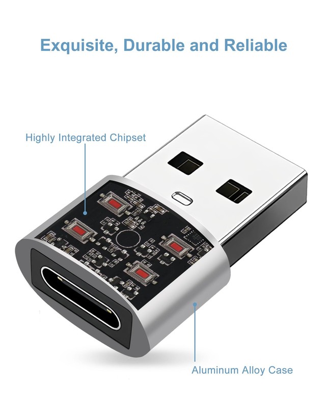 USB To C Adapter 4 Pack Type C Converter USB 2.0 Male To Female Interface gallery