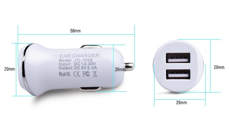 2 Fast Car Charger with Dual USB Ports For APPLE, SAMSUNG, LG, MOTOROLA & more. gallery