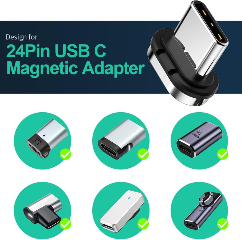 24Pins Magnetic USB C Connector Tips Head , Compatible for Most Type C gallery