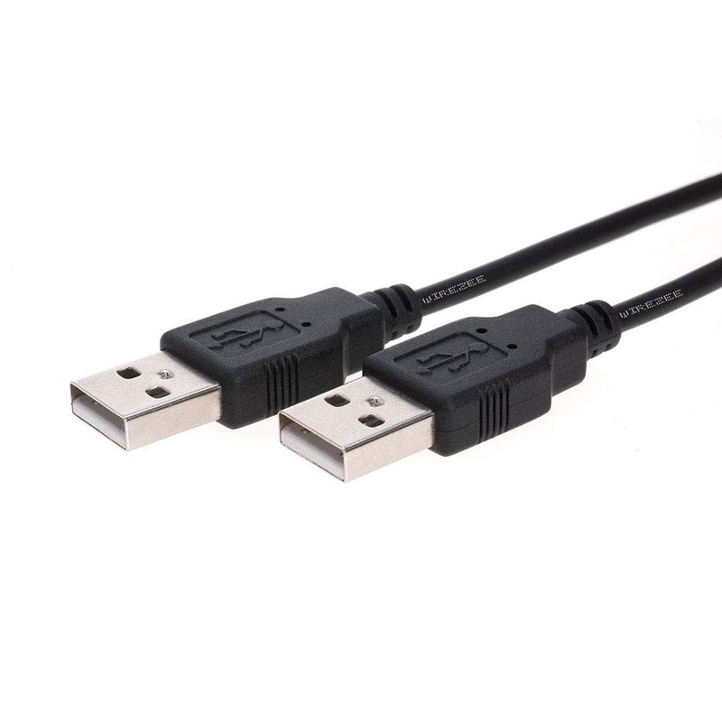 USB A To USB A Cable 15ft Black USB 2.0 Male To Male Double Sided Data Cord