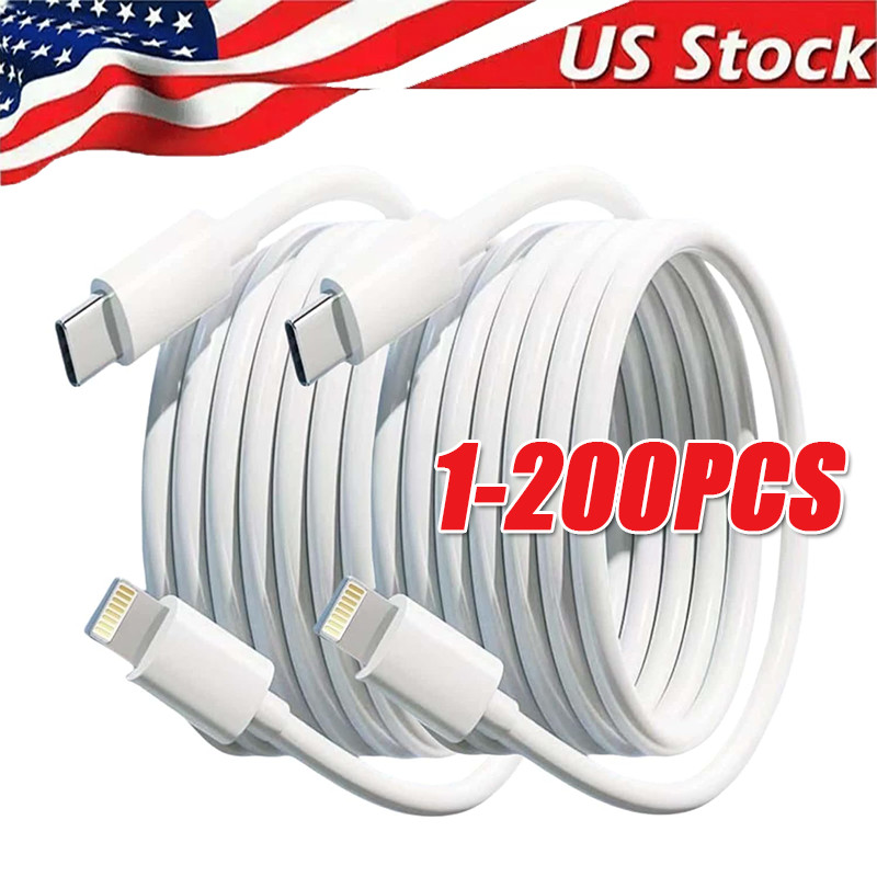 USB-C PD Fast Charger Cable lot Cord Type USB C For iPhone14 13 12 11 Pro Max XR