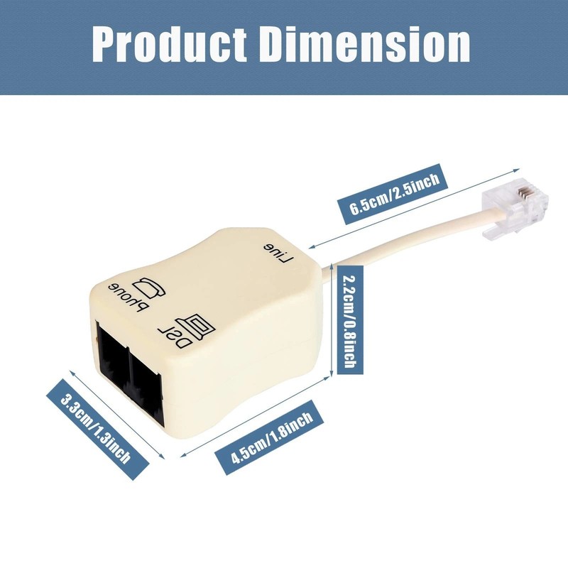 Phone Jack Splitter, in-line DSL Splitter Filter for Phone Line 900LCS-50E gallery