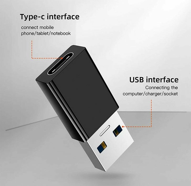 Lot 2 Adapters USB 3.0 Male To USB C Type C Female Adapter OTG gallery