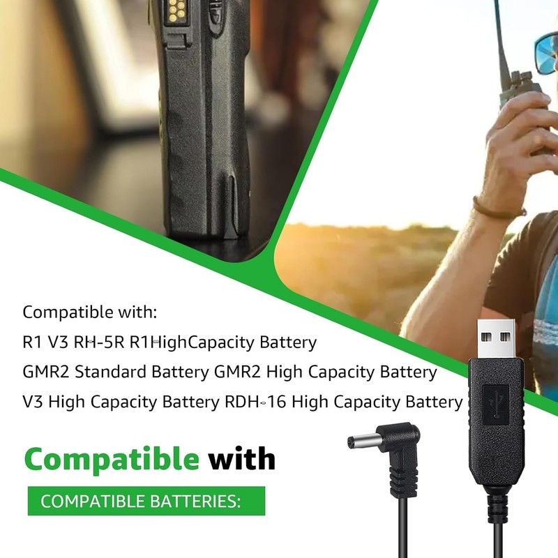 Universal 6.56Ft USB Charger Cable for Rugged Radios - High Efficiency Charging gallery