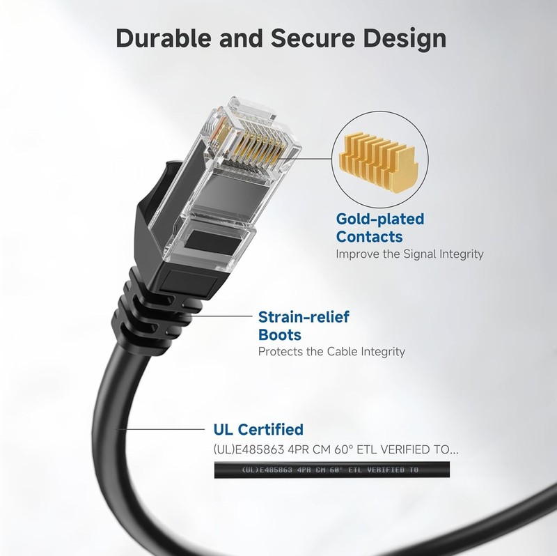 Cable Matters 10Gbps Snagless Cat 6 Ethernet Cable - 25ft, Cat 6 Cable, Cat6 gallery