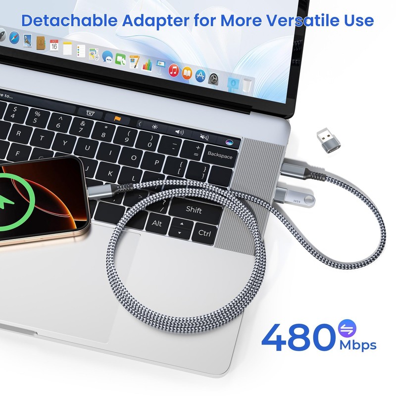 Elebase for New iPhone 17 Air Pro Max Charging Cord 10FT,Long USB C to C 60W ... gallery