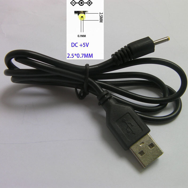 DC 2.5mm USB Power Supply Adapter Cable Cord for Android Tablet PC Pda Black gallery