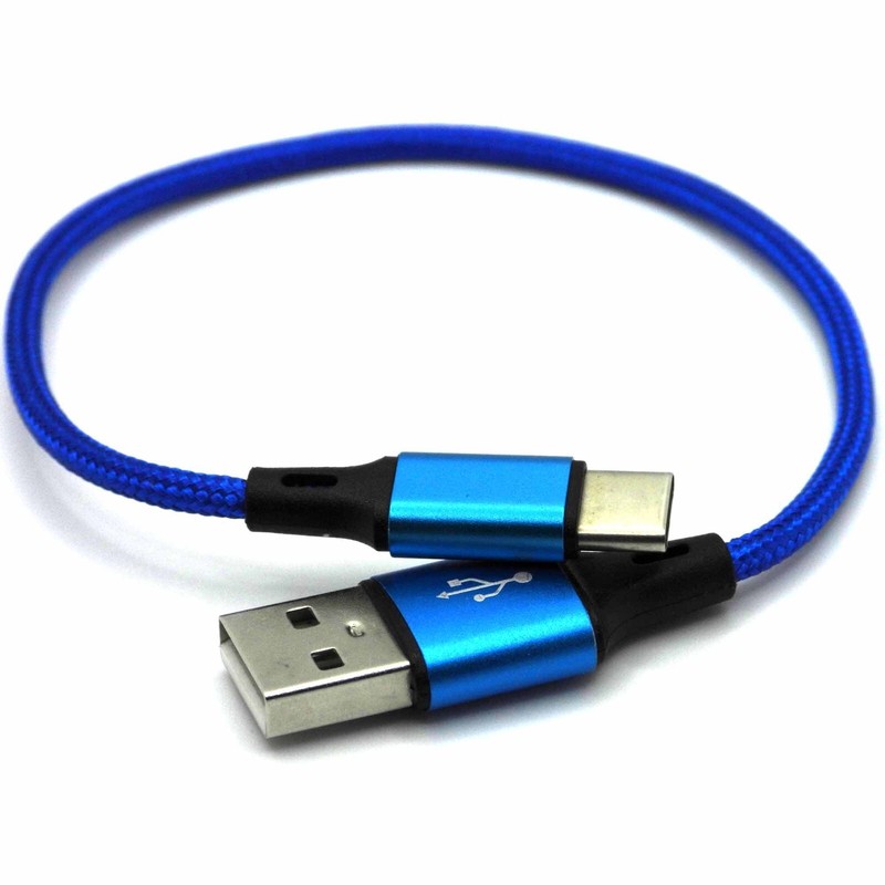 Short USB Type C USB-C to USB-A Cable Fast Charging Cable Cord 0.7ft gallery