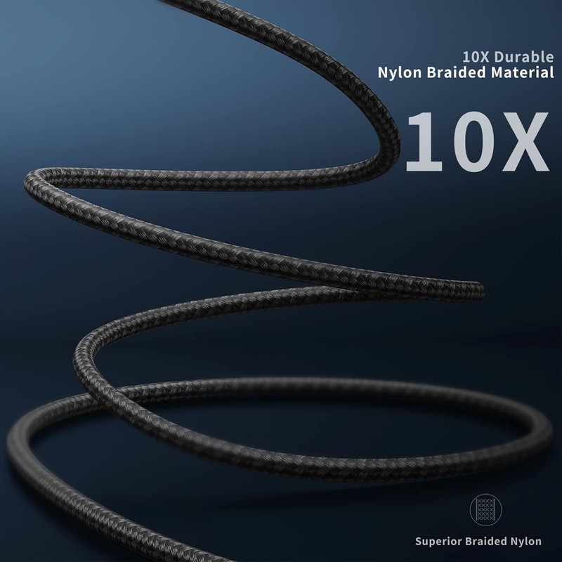 Cargador de iPhone de 90 grados, 1,8 m, 3 cables de carga rápida, gris gallery
