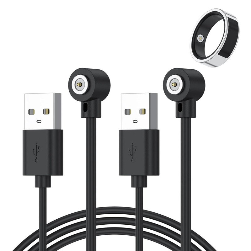 Meliya 2 Pack for Smart Ring Charger Cable, Replacement Magnetic Charger Cord fo gallery