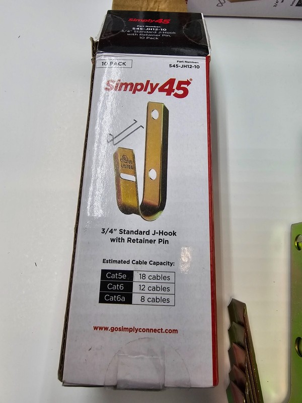 ( 8 boxes of 10=80) Simply45 3/4" Standard J-Hook S45-JH12-10 gallery