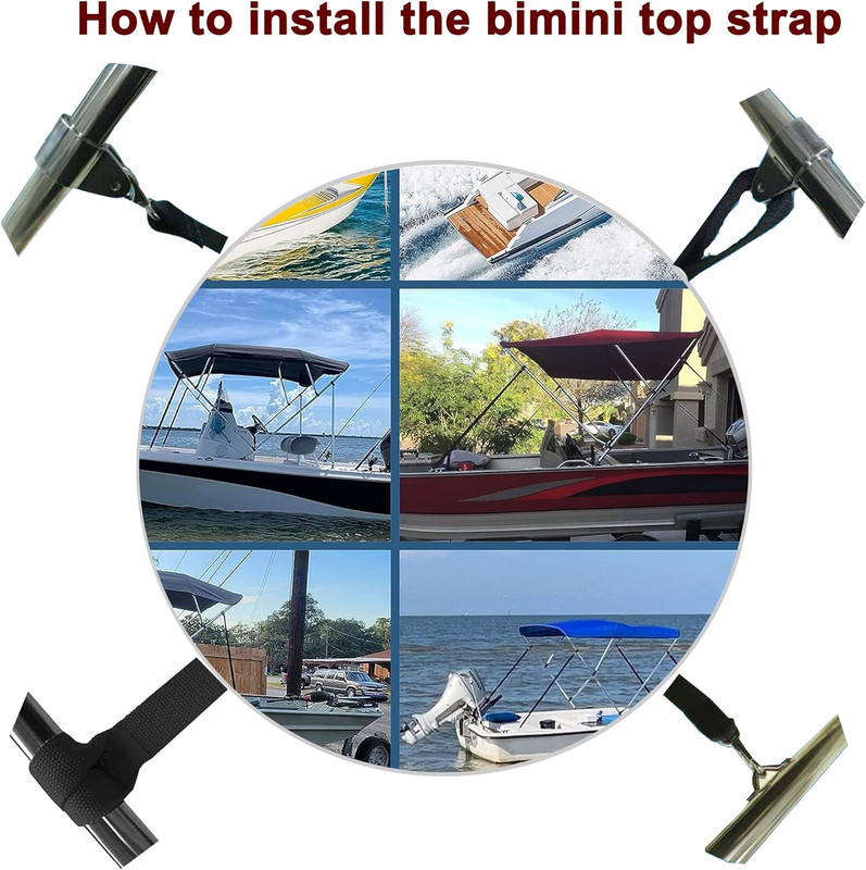 Adjustable Bimini Top Straps,Boat Awning Webbing Strap with Stainless Stee Snap gallery