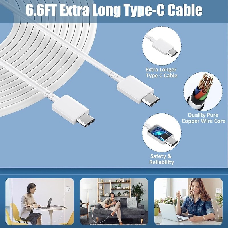PD 25W Super Type C Fast Charging Wall Adapter & USB C Cable For Samsung iPhone gallery