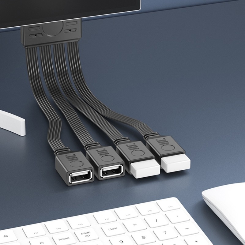 USB C Splitter Cable Extender With USB 2.0 Port For Fast Charging And Devices gallery
