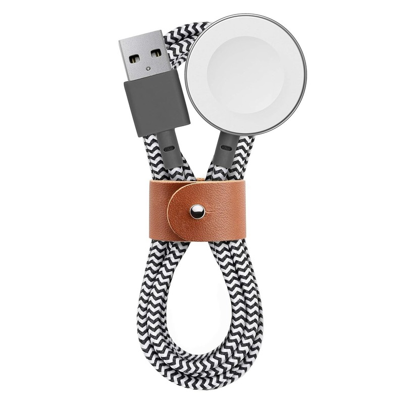 Native Union Belt Apple Watch Charging Cable 4ft MFi USB-A Leather Strap – New