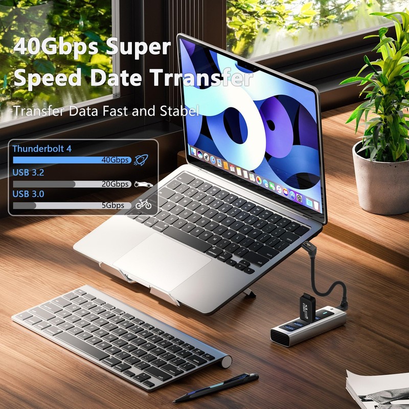 90-Degree 240W USB 4.0 C Fast Charging Cable 40Gbps 8K@60Hz Video Output gallery