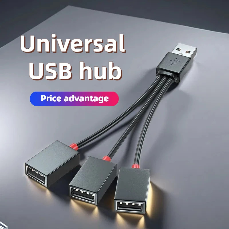 1 in 3 Out USB Hub Car Splitter Cable Multifunction Charging Adapter for Smartph gallery