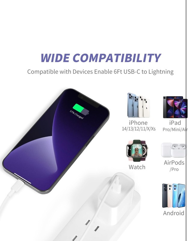 iPhone Charger Fast Charging,[MFi Certified] 2Pack 20W Type C Fast Charger Block gallery