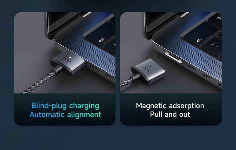 Mcdodo Magnetic Cable PD 140W USB-C to MagSaf* 3 Fast Charge For Macbook Pro Air gallery