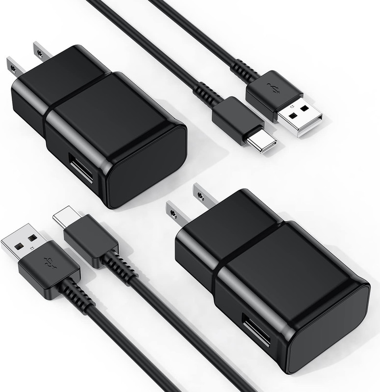 Samsung Galaxy S10/S9/S8 2 Pack Adaptive Charger with USB-C Cable 6FT Black | US