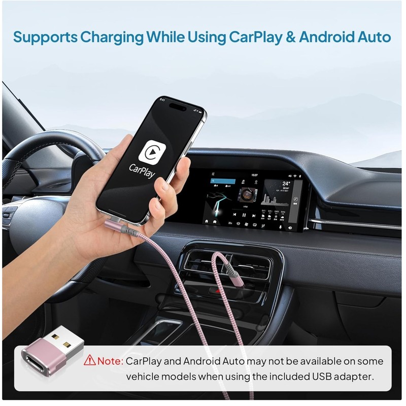 10FT Right Angle USB C Charger Cable for iPhone Samsung