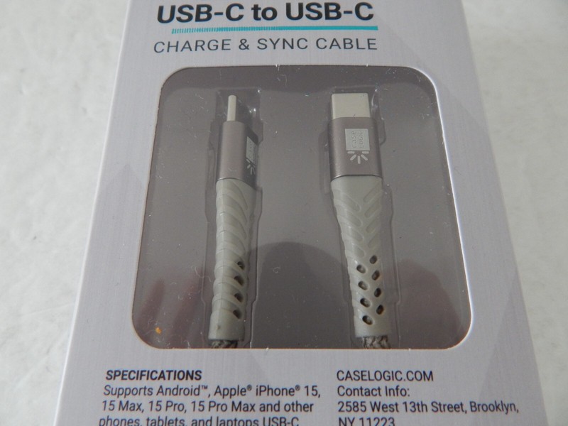 Case Logic Universal USB-C to USB-C Charge & Sync Cable 6 Feet Gray New gallery
