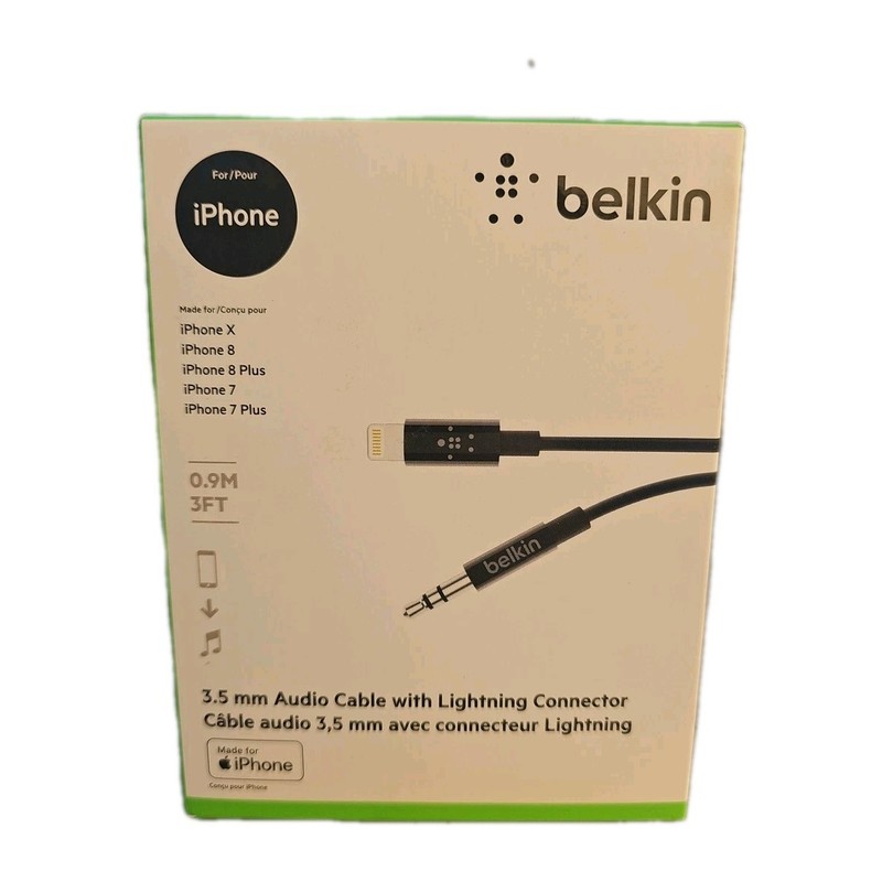 Belkin AV10172bt03-BLK 3.5mm Audio Cable With iPhone Connector