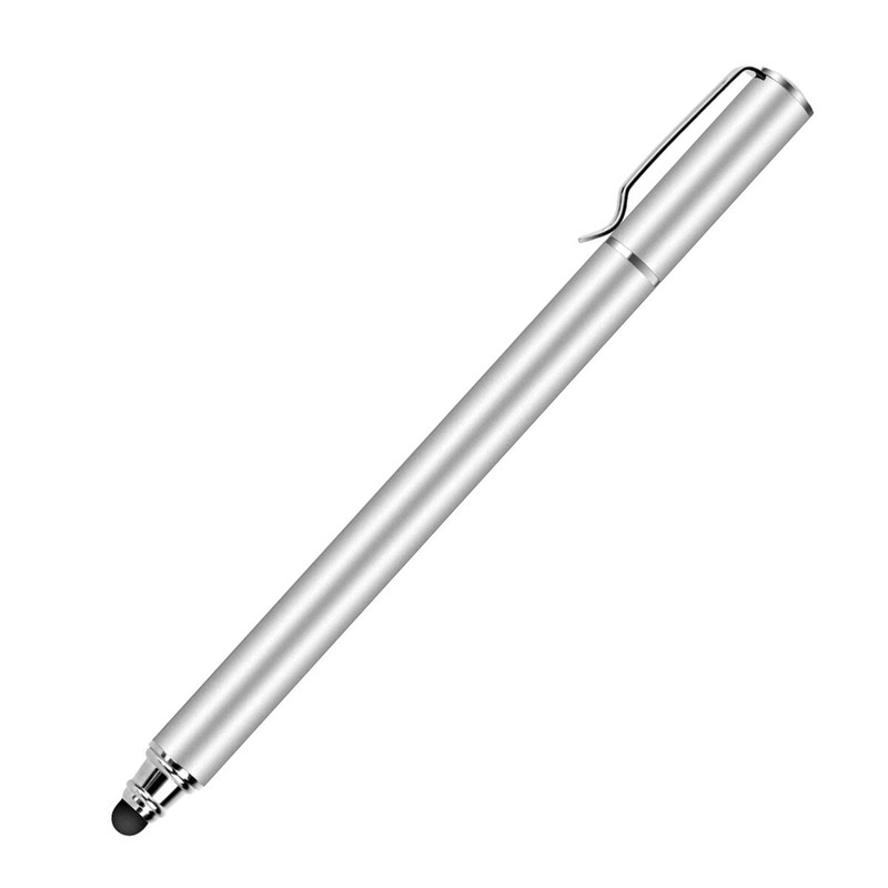 Stylus Touch Screen Pen Fiber Tip Aluminum Lightweight Silver for Cell Phones
