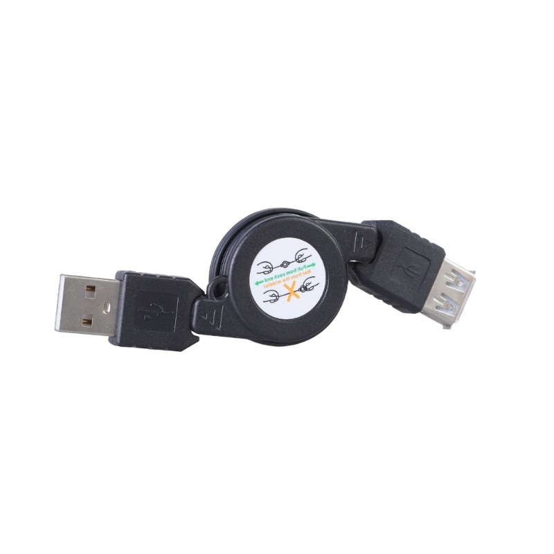 USB 2.0 Male to Female Extendable Cable Stretchable 480Mbps Data Extension Cord