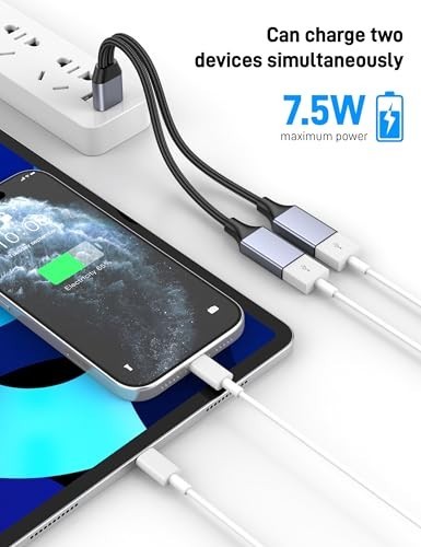 USB Splitter 1 in 2 Out(3 Pack), USB 2.0 A Male to 2 Dual USB Female Jack Y gallery