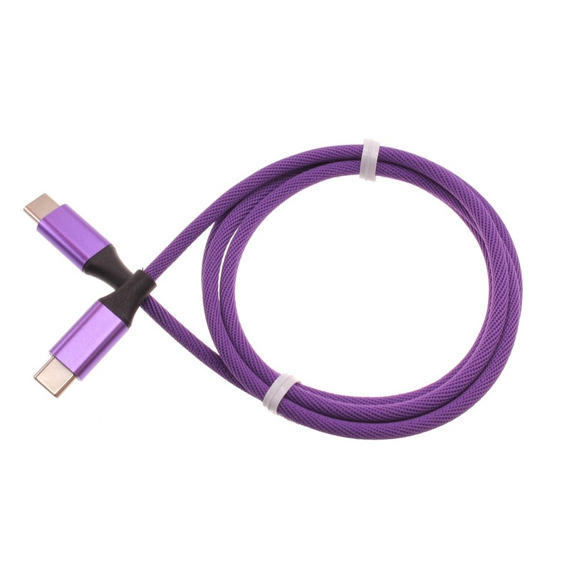 For Galaxy XCover7/XCover6 Pro – Purple 3ft PD Cable Type-C to USB-C Fast
