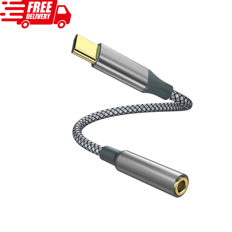 USB C to Aux Audio Dongle Cable Cord, Type C to 3.5Mm Female Headphone Jack Adap