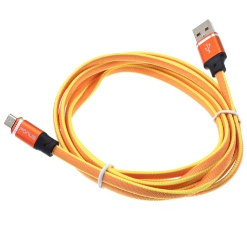 Orange 6ft USB Cable MicroUSB Charger Cord Power for Cell Phones gallery
