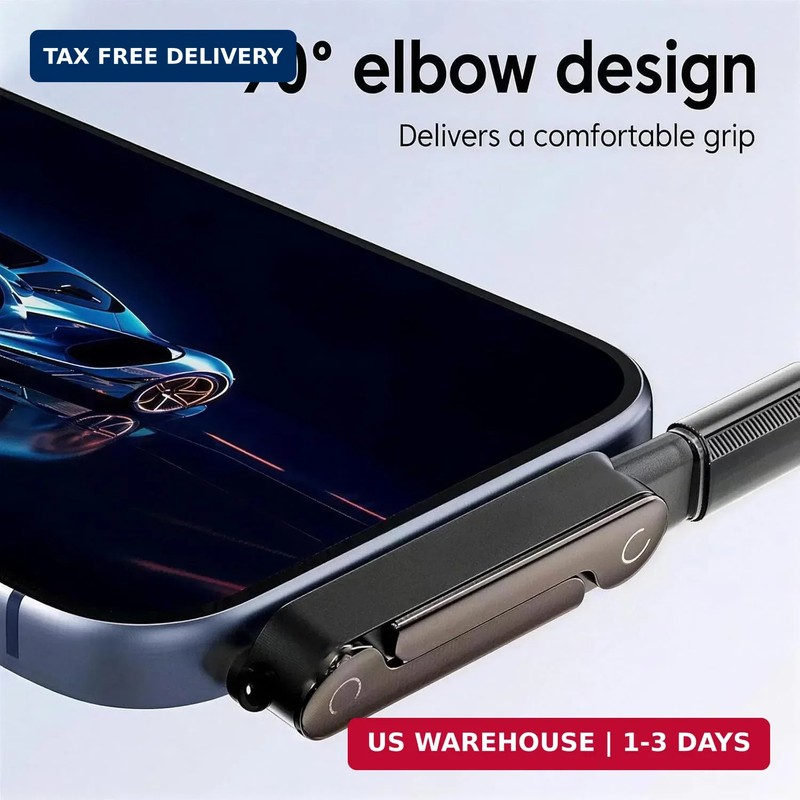 Detachable 2 in 1 USB C to USB C Cable, 240w Stand Data Cable for Desk, Invisibl gallery