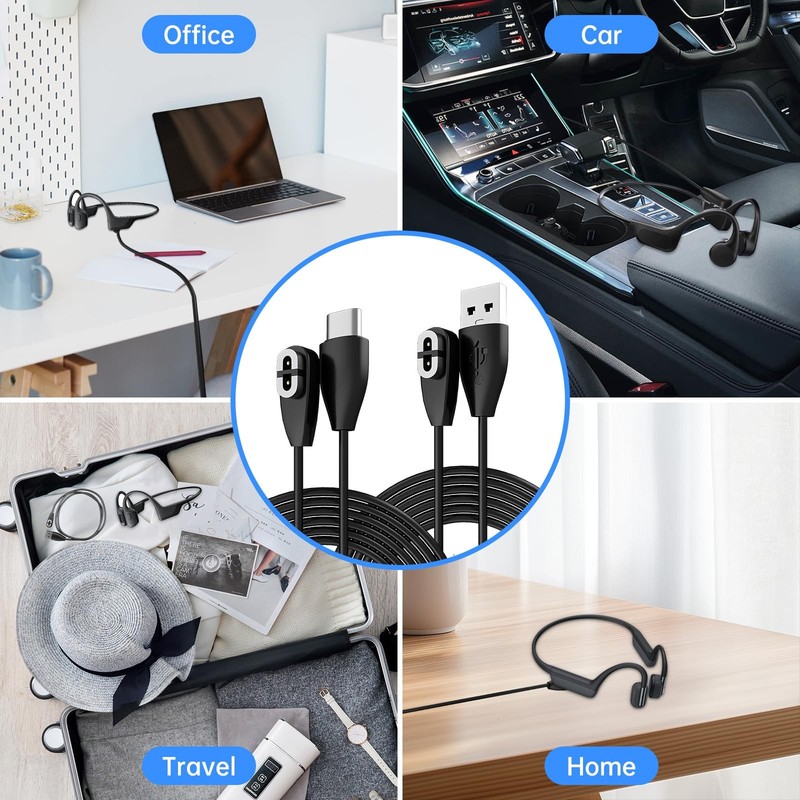 2 Pack Compatible with Shokz Charging Cable Magnetic Charger Cord Compatible ... gallery