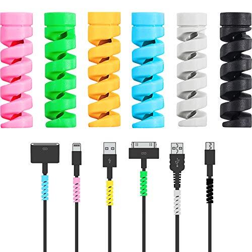 120 Pack Charging Cable Protector Spiral Tube Wire Protectors Cord Sleeve