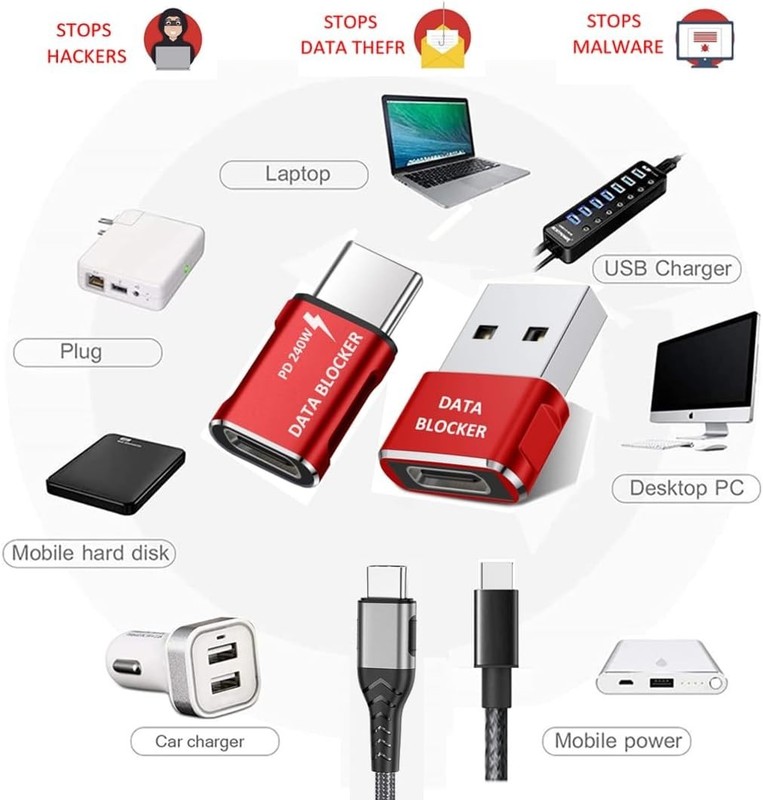 2025 Upgrade: USB Data Blocker Set with High-Speed Charging & Hacking Prevention gallery