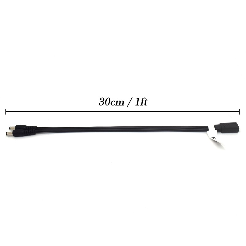 20pcs 12V Type-C to Dual 5.5x2.1mm Male DC Power Cable PD Splitter Charging Cord gallery