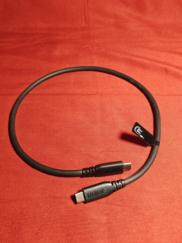 RØDE RODE USB-C to USB-C Cable 20-Inch Hi-Speed Black Quality Microphone 20″ OEM