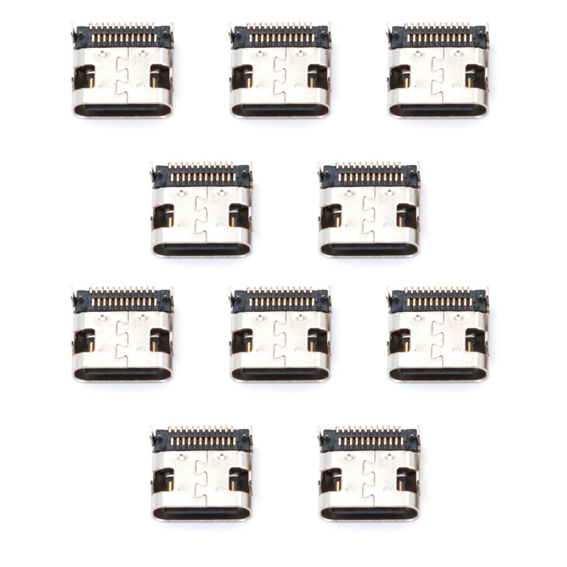 10Pcs USB 3.1 Type-C 24Pin SMT Female PCB Charging Socket Connector Plug DIY j gallery