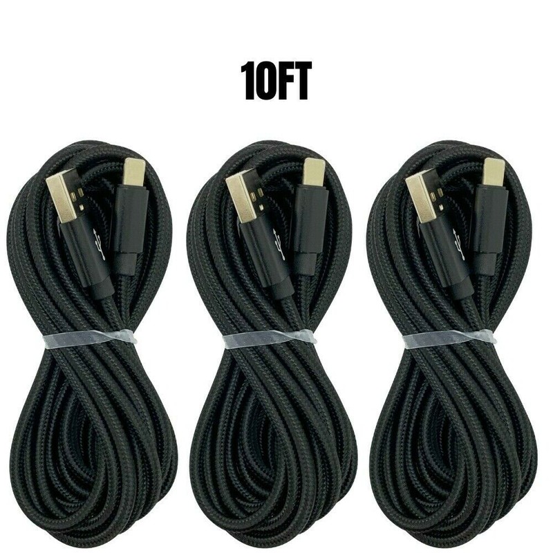 10FT USB Fast Charger Cable Power Adapter Charging Cord For iPhone iPad iPod 3X