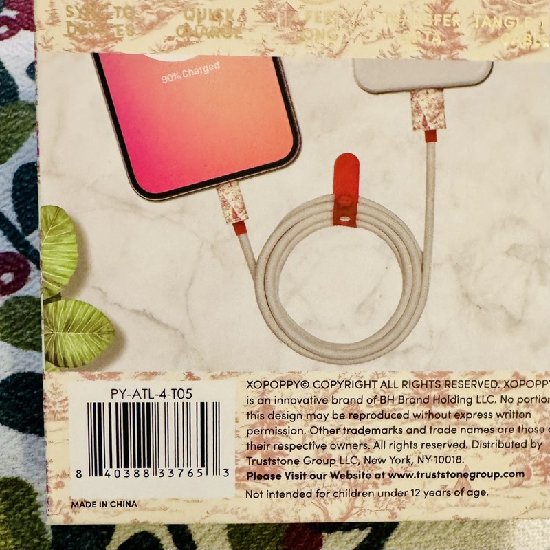 🌸NIB🌸poppy 🌺🌷 iPhone iPad iPod USB-A to USB-C Cable 10 Feet Long - Toile gallery